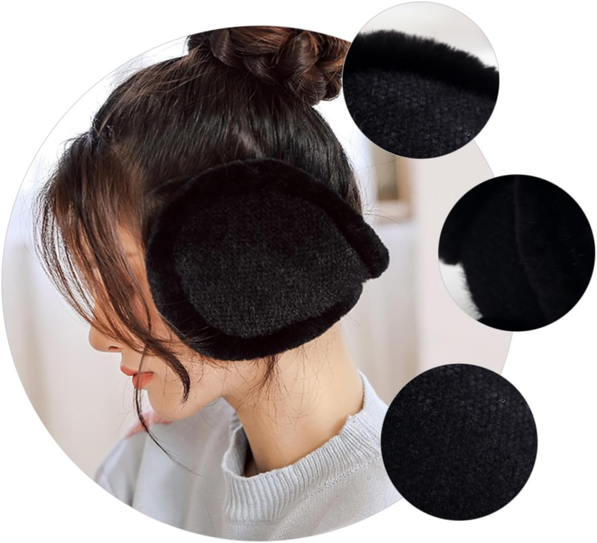 SUPVOX Plush Winter Earmuffs Ear Warmers Windproof Foldable Ear Protector for Men Women Cold Weather Outdoor Use