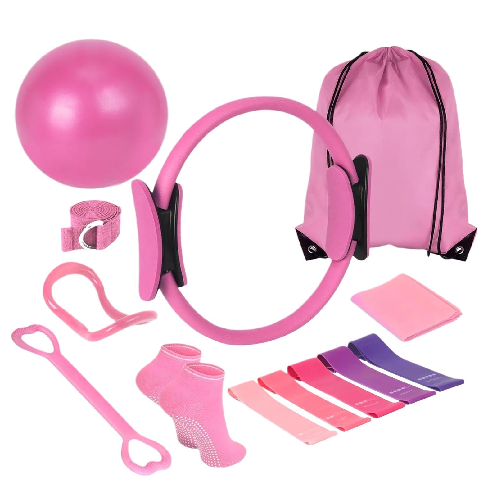 13PCS Set di attrezzature Pilates, kit Pilates, Pilates Ring Circles Attrezzature Pilates per l'allenamento a casa, set di anelli e palline, Anello di pilates tonificanti, per domestiche pilates