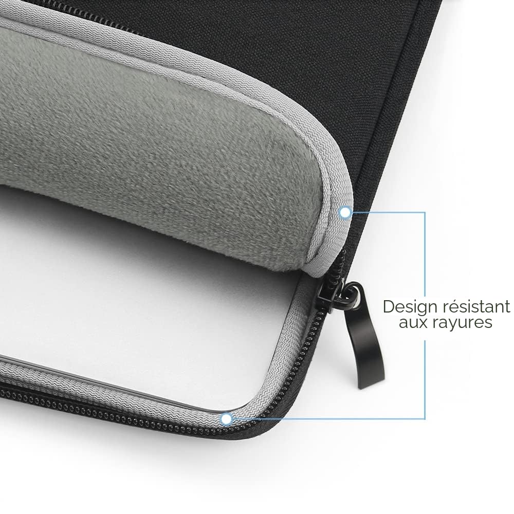 ProElife Housse de Protection 13" MacBook Air 13.6" M5 M4 M3 2026-2024 MacBook Neo 13" 2026 A18 Pro Accessoire de Voyage résistante à l'eau Noir