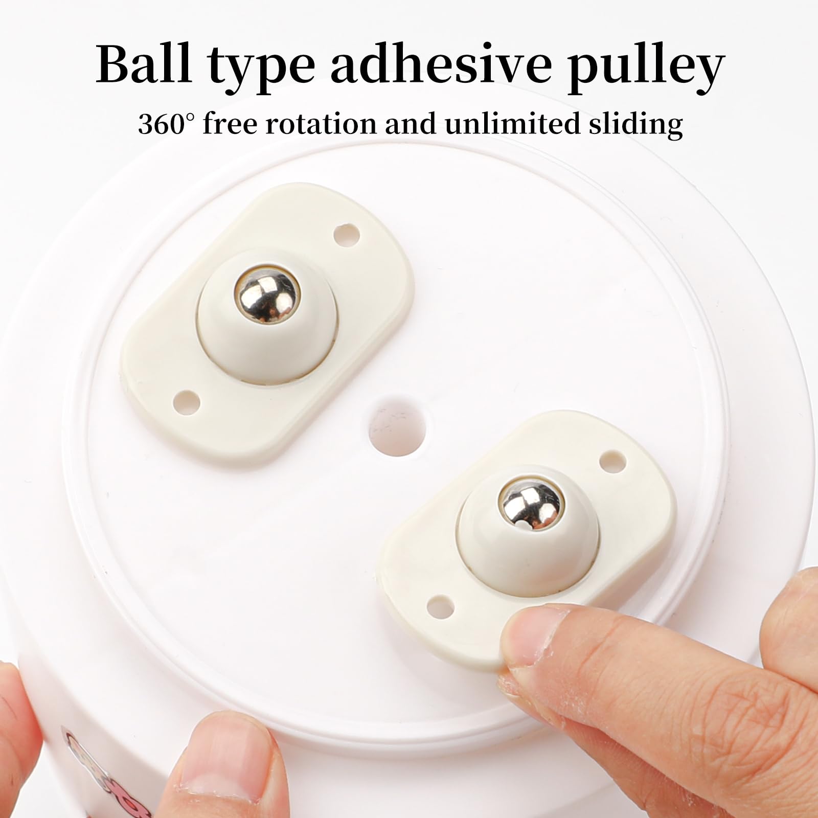 8 Mini Pulegge Adesive Con Rotazione 360&deg; - Ruote Girevoli Autoadesive Per Scatole E Progetti