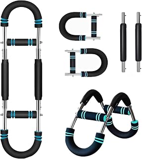 Twister Arm Trainer for Men,Chest Workout Equipment 60-110lb Adjustable Arm Trainer,Forearm Triceps Chest Enhanced Exercise Strengthener,Portable Power Twister Bar,Detachable Arm Trainer Exerciser