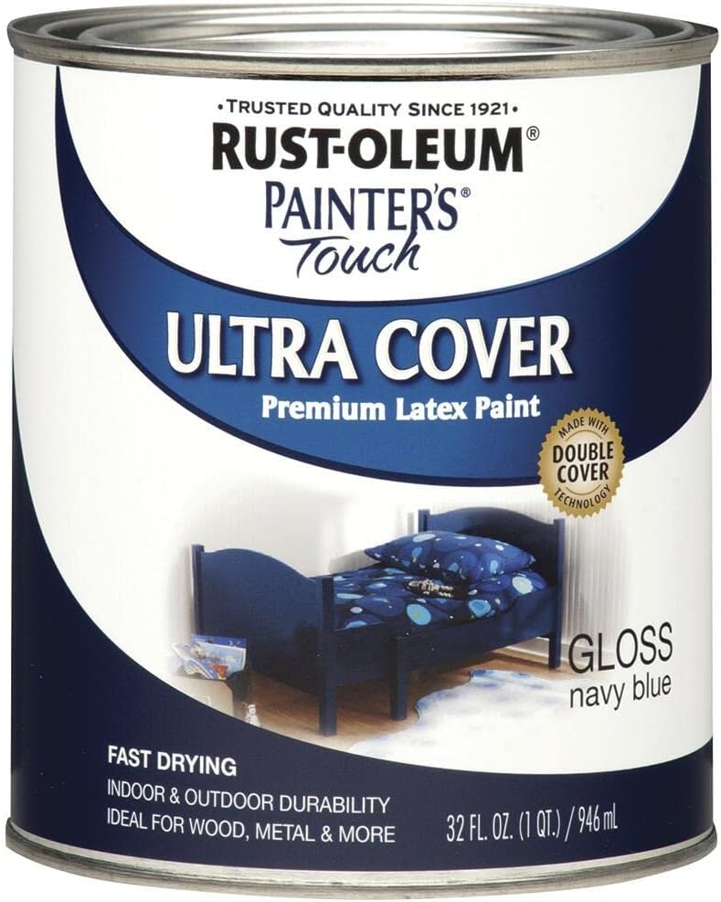 RustOleum Brush On Paint 1922502 Painters Touch Latex, 1Quart,Acrylic