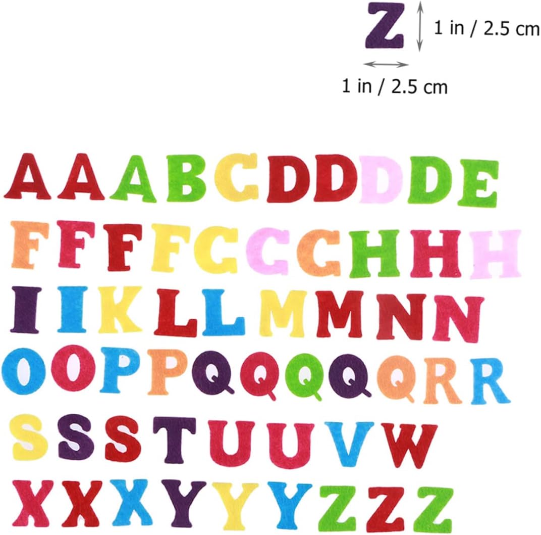 KOMBIUDA Alphabet Craft Toddler Kit 50 Felt ABCs Letters for Kids No Glue Back for Preschool Crafts Educational Toys Mix Small Letters Set for DIY Projects