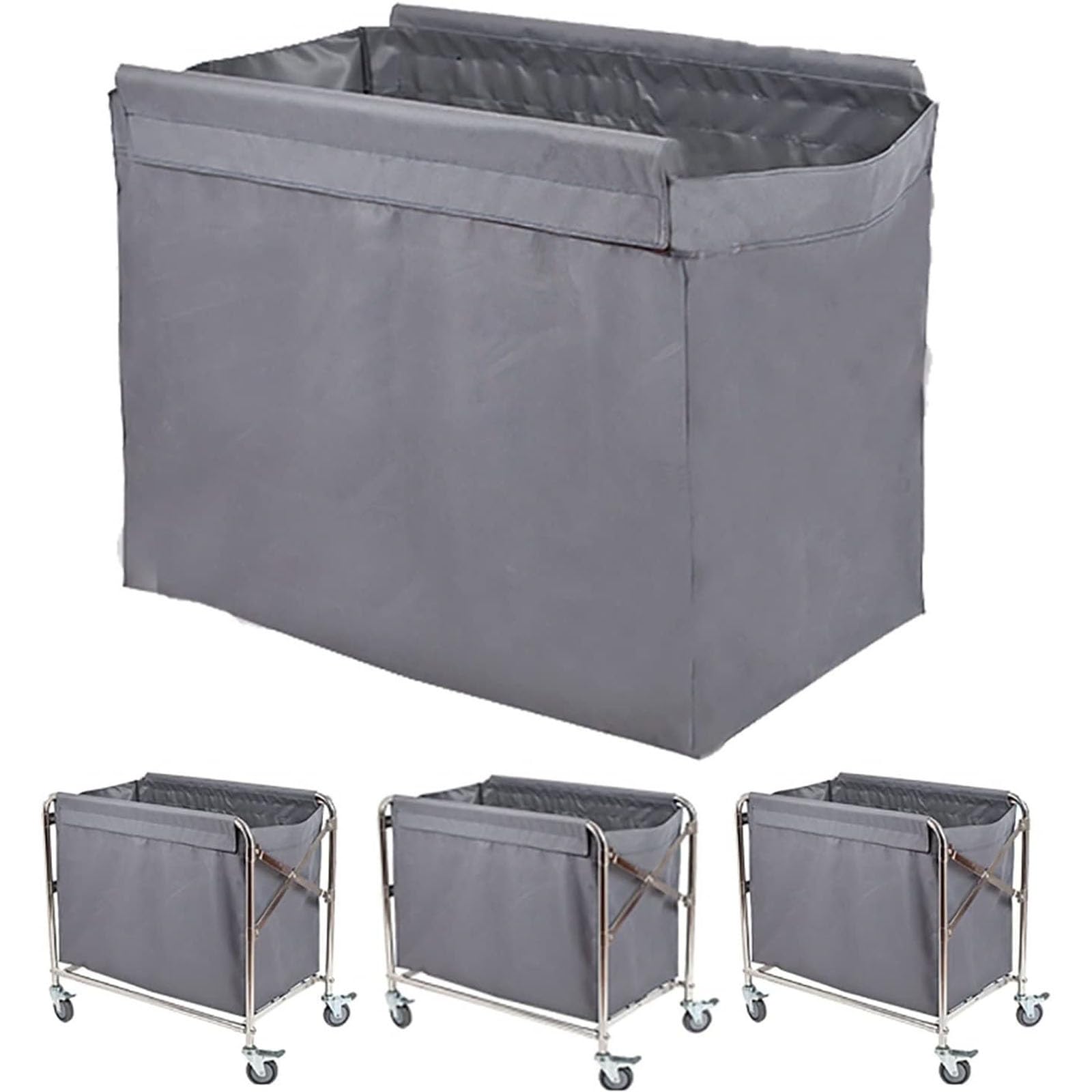Lumouzhou Grijs Multipurpose Laundry Cart Liner Replacement Bag For Cleaning Cart Multicolor 44X77x60cm(Grijs)