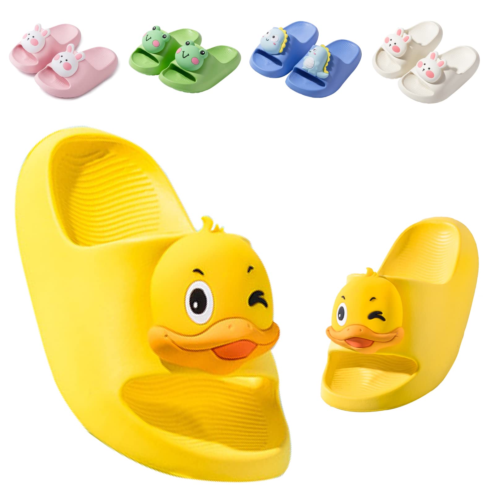 Chanclas de Playa Niña Niño Zapatos de Piscina Sandalias Ligero Antideslizante Pantuflas de Baño Ducha Unisex-niños Amarillo 762 21/22 (Tamaño de la Etiqueta 150mm)