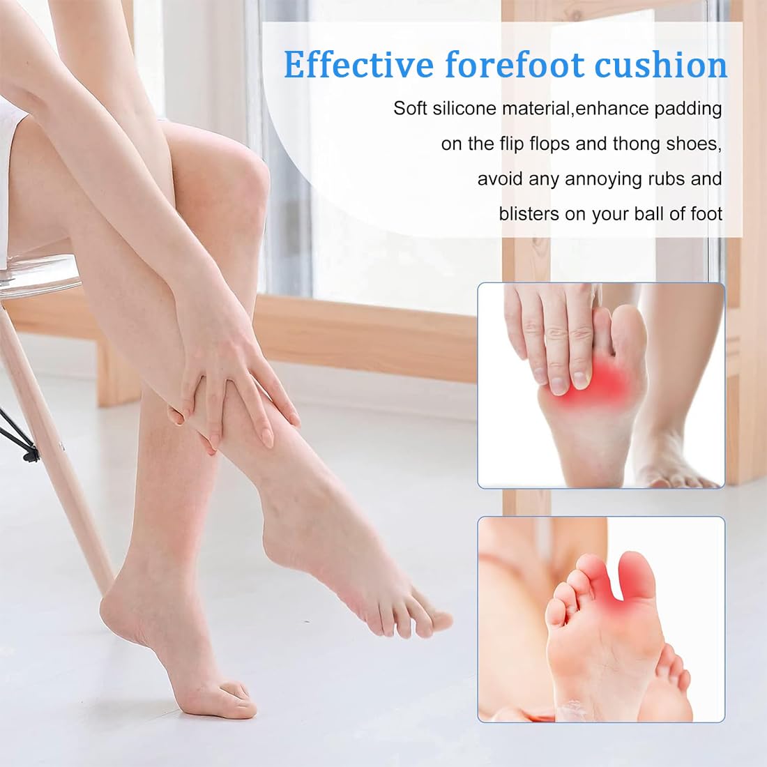 JEYORZY 2 paia protezioni dita piedi silicone trasparenti
