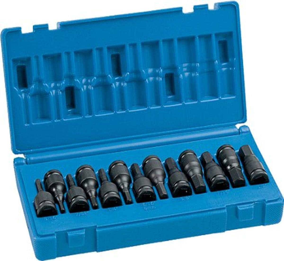 Grey Pneumatic 29-Piece 1/2" Drive Metric Socket Set - 6-Point Standard Length, Impact Rated