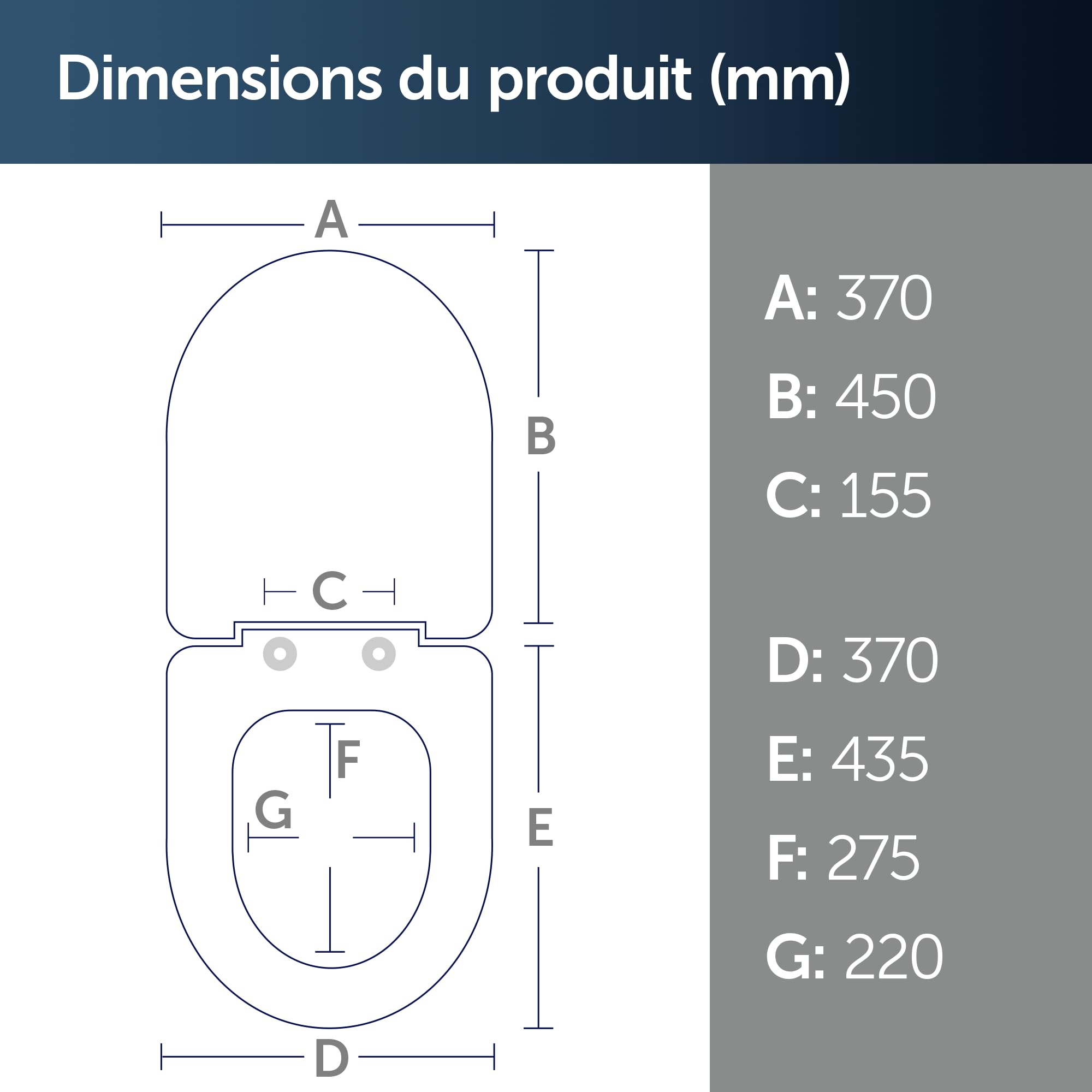Ideal Standard Tesi Abattant WC, Forme en D, Siège de toilettes avec frein de chute et option de libération rapide, en duroplast robuste – Blanc (370x450x45 mm)