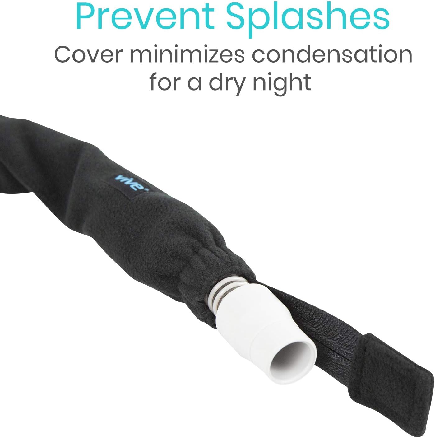 Vive CPAP Hose Cover (6 Feet) - Tubing Accessories - Fits BiPAP Machines, Slimline Tubes - Soft Fleece Insulator - Prevents Condensation and Noise - Pet Protection Zipper Wrap - Sleep Mask Accessory : Health & Household