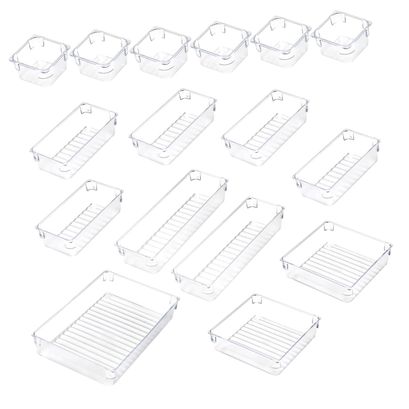 Veemoon Set 1 Contenitori di Archiviazione in Plastica per Organizzazione Multiuso Scrivania e Cucina Resistente All'impatto