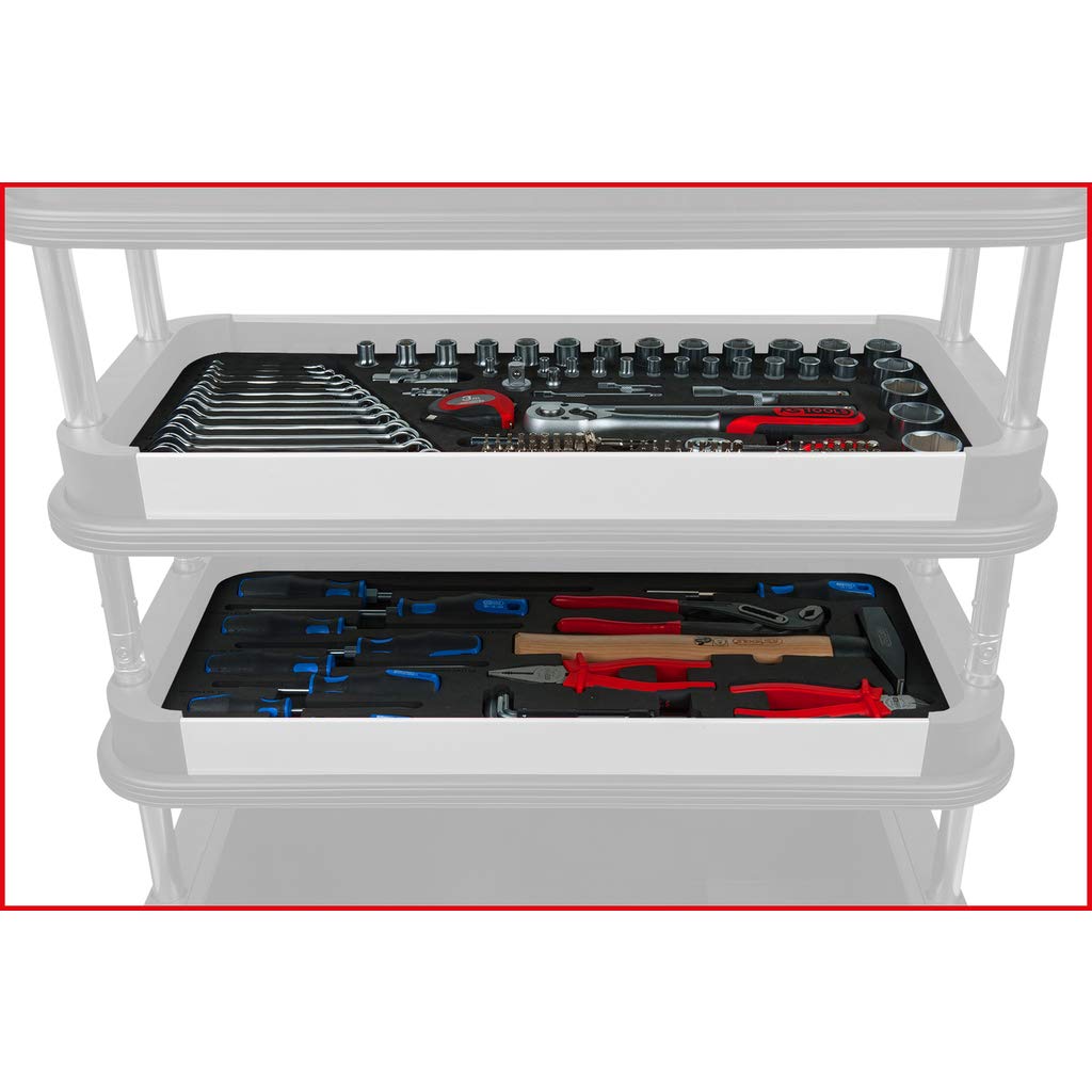KS Tools 713.0155 Juego de llaves de vaso y llaves combinadas TOOLBOX, 154 pzs