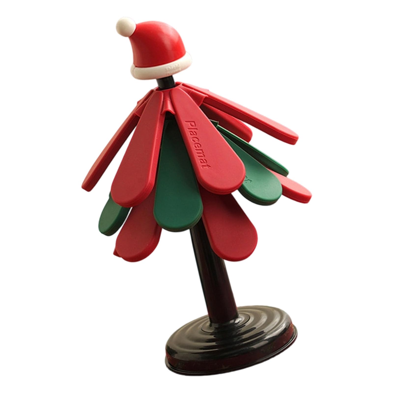 Tsophreniq Holiday Heatproof Trivet Christmas Tree Coasters Pad for Dining Table Decorative Settings Christmas Tree Heatproof Coasters Trivet Placemats