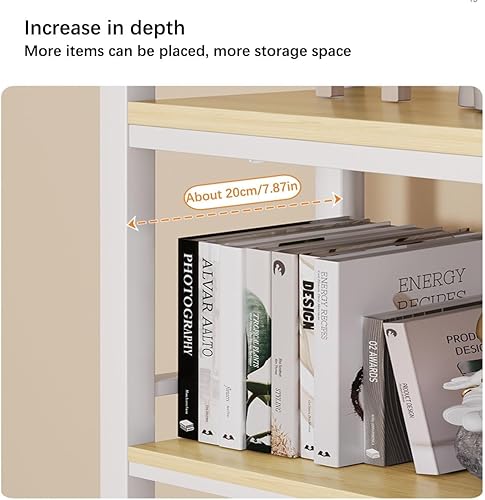 Miniatura 5 de Estantería de metal para encimera, 2 niveles y 3 niveles, estante de almacenamiento multiusos para dormitorio, oficina, hogar, organizador de libros