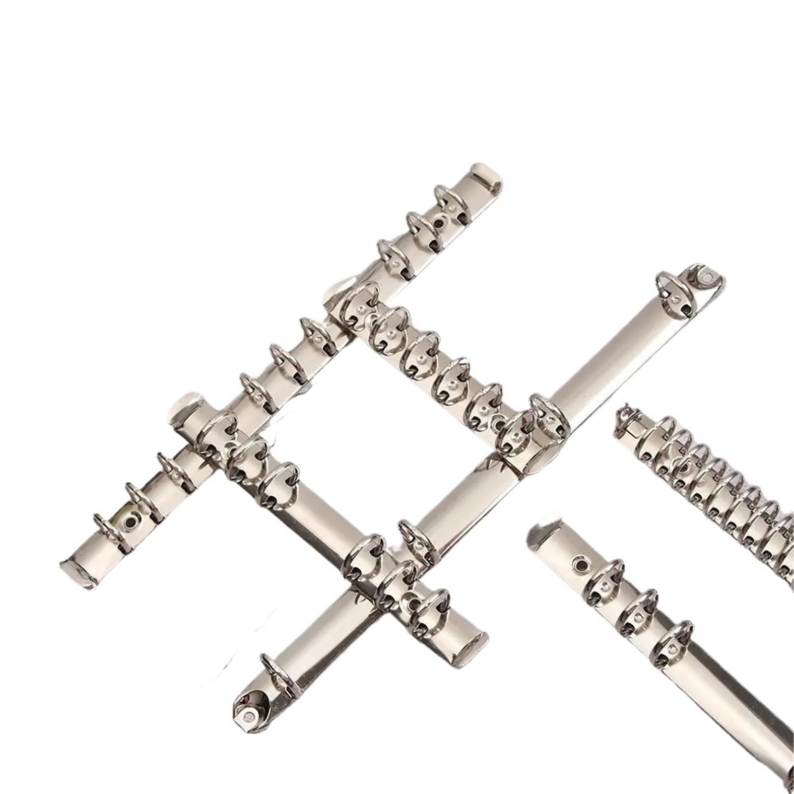 Rilegatura ad anelli, Raccoglitore ad anelli A5 Meccanismo raccoglitore 10 pezzi Clip in metallo Argento Cartella a fogli mobili Forniture for ufficio(-A4-4 rings)