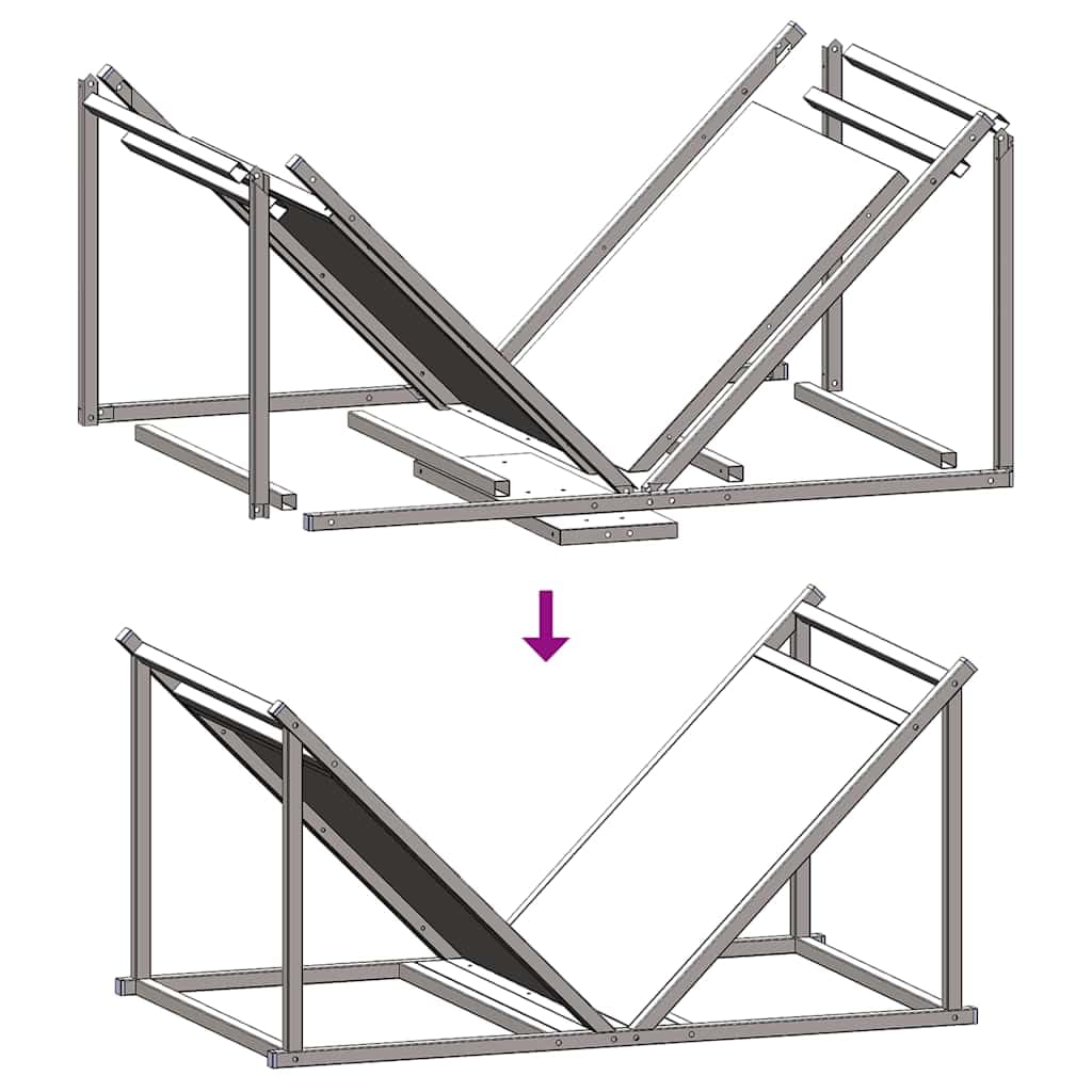 Brennholzregal Olivgrün aus kaltgewalztem Stahl 70 x 43 x 34,5 cm für Feuerholz, Brennholzständer für Ordnung, bis 100 kg Traglast, Kamin Ofen Terrasse