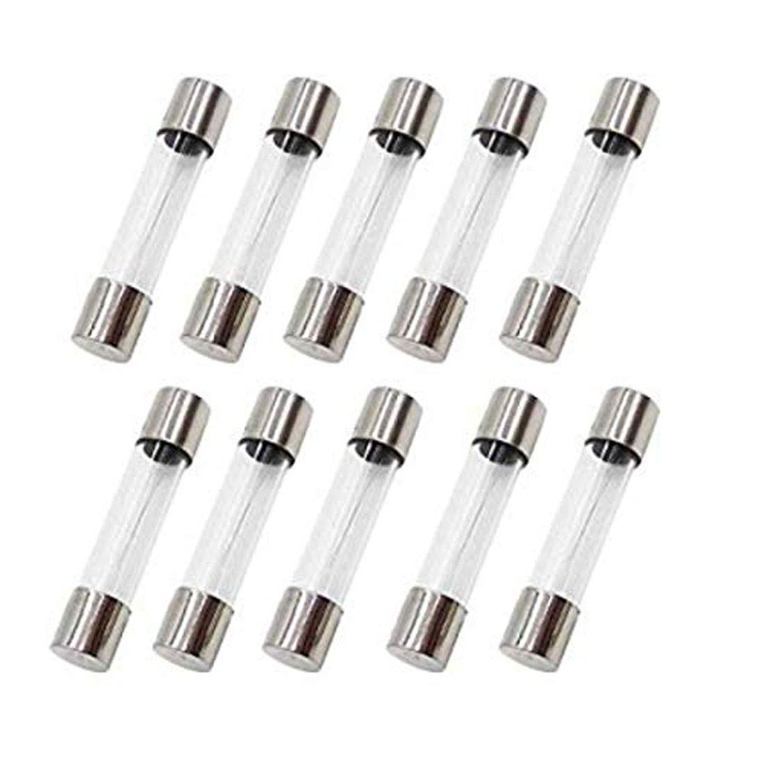 DIY Crafts Car Fuse 1A,2A,3A,5A,8A,10A,15A,20A,25A,30A, AUTO CAR Voltage ONLY for Cars STDZ 525 - I Car Fuse Set (Pack of 20 Pcs, Silver Clear Fuse)