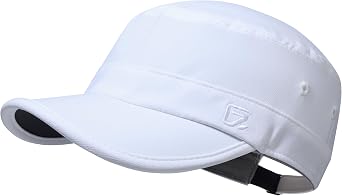 GADIEMKENSD Stretch Army Cap Cadet Military Hats Flat Top Baseball Cap Short Bill Breathable