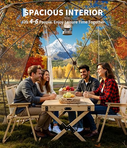 Garvee Pop up Bubble Tent with Waterproof & Vent Windows 6ft-10ft-12ft Camping Shelters, Outdoor Garden Dome Igloo, Transparent Sports Tent Screen Room for Patio, Backyard, Deck, Sports Events - image 2
