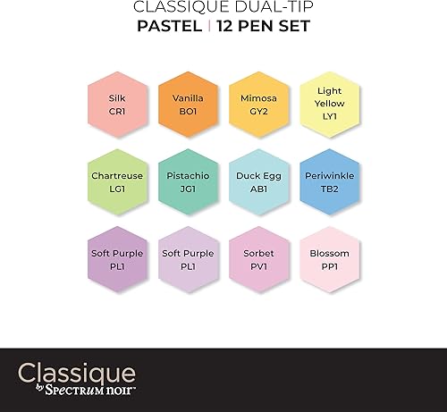 Miniatura 4 de Spectrum Noir Classique Create - Juego de rotuladores de doble punta con alcohol color pastel paquete de 12