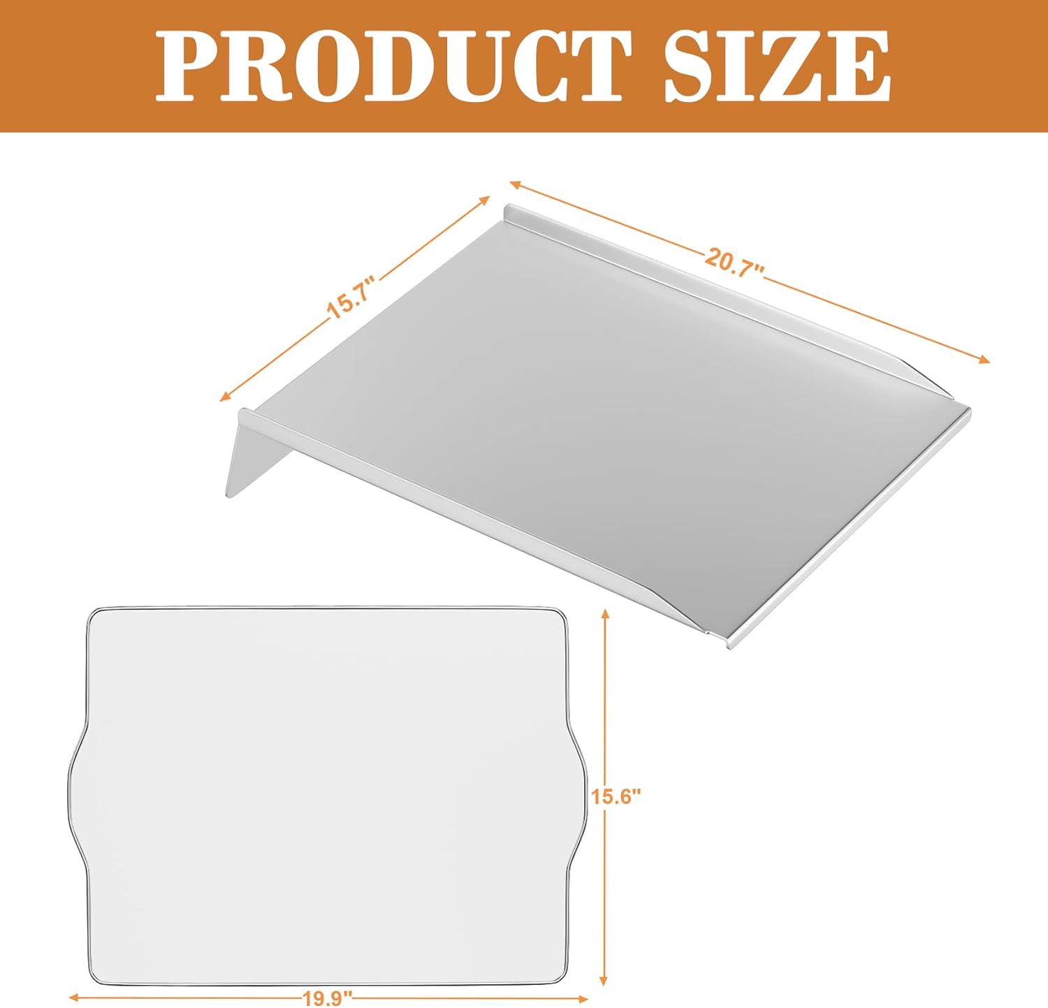 BAC012 Drip Pan Heat Baffle and BAC507 Liners Replacement Kit for Traeger Pro 22 Series Pellet Grills, Grill Grease Drip Tray for Traeger Pro 575, Eastwood 22, Lil Tex Pro, Lil Tex Elite, BBQ07E