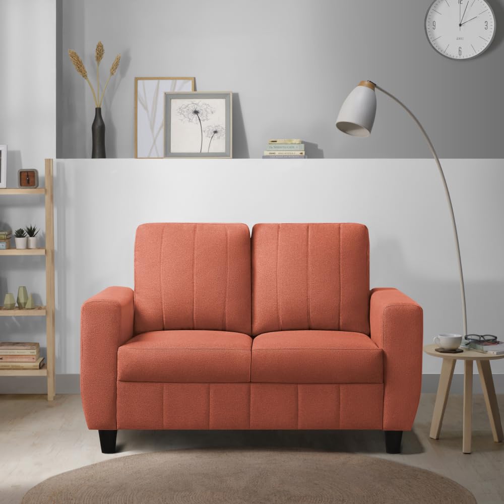 Sleepyhead Bae - 2 Seater Sofa (Fabric, Ember Orange) 2 Person Sofa-image-44