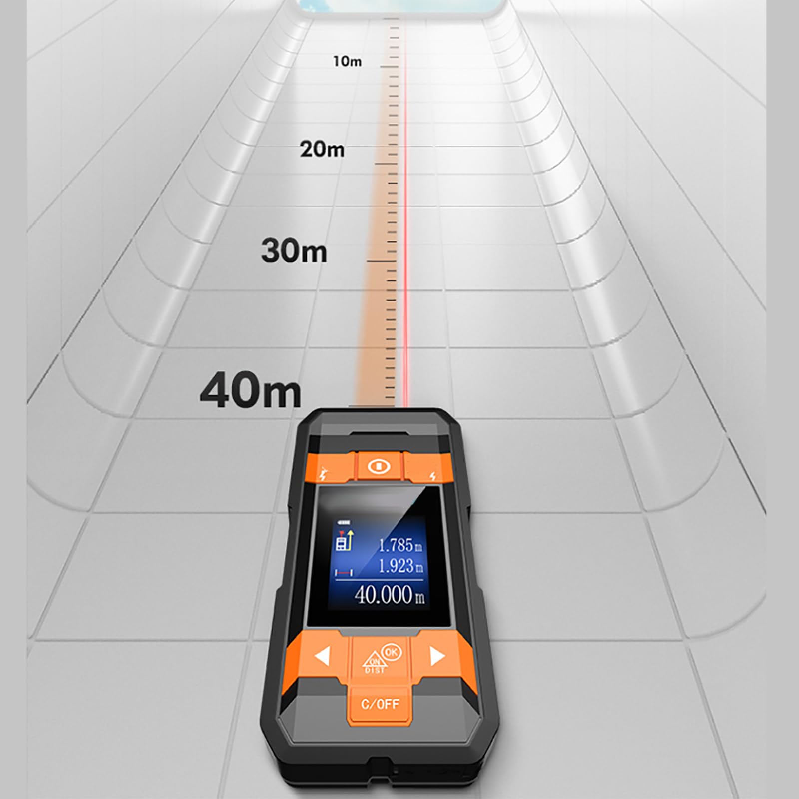 Detector De Medición, Escáner De Pared Multifunción con Pantalla Y Transmisión De Voz, Que Mide Una Profundidad Máxima De 100 Mm/Alcance 40 M, para Detección De Paredes