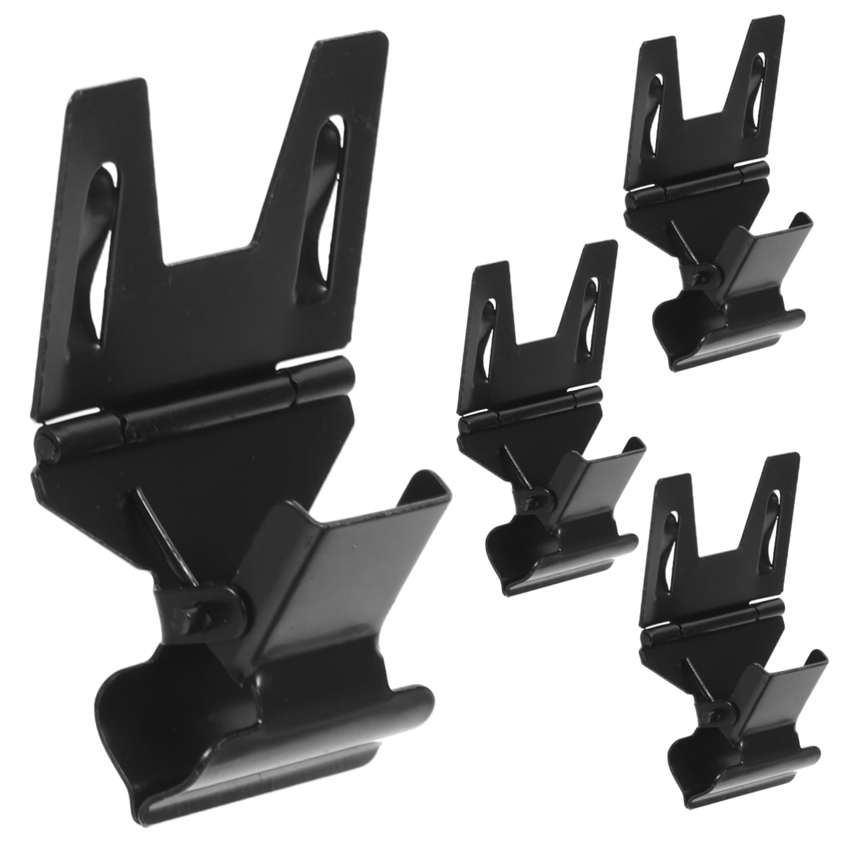 ULTECHNOVO4pcs Tag Holder Sign Stand Display Shelves Card Display Stand Prices Tag Clip Stand Store Sign Holders Retail Display Clip Sign Display Clip Advertising Stand Black Metal