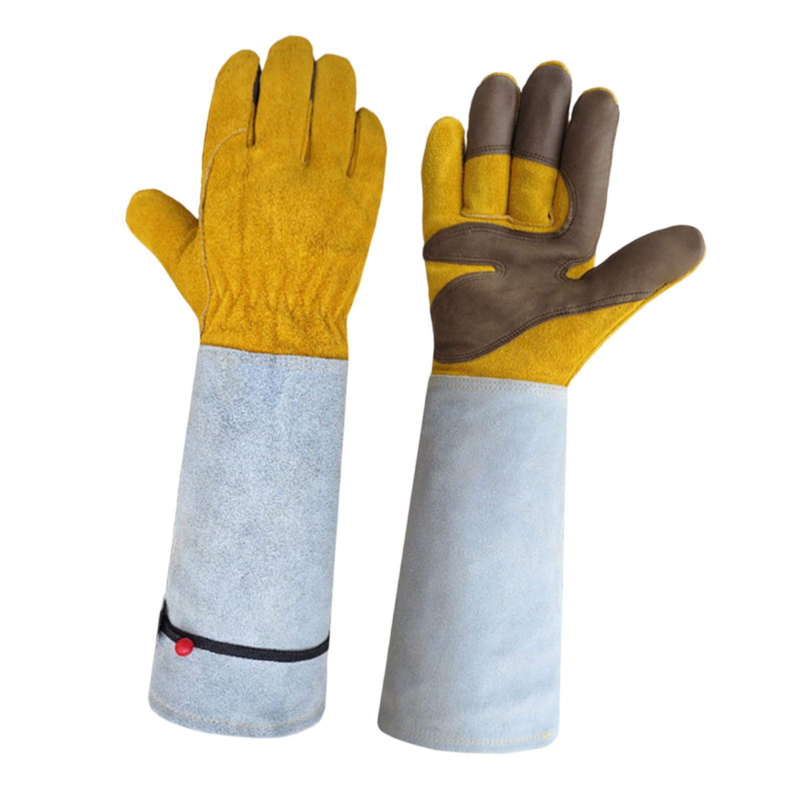 Guantes de jardinería de cuero grueso para hombres y mujeres con protección extendida contra espinas y objetos afilados