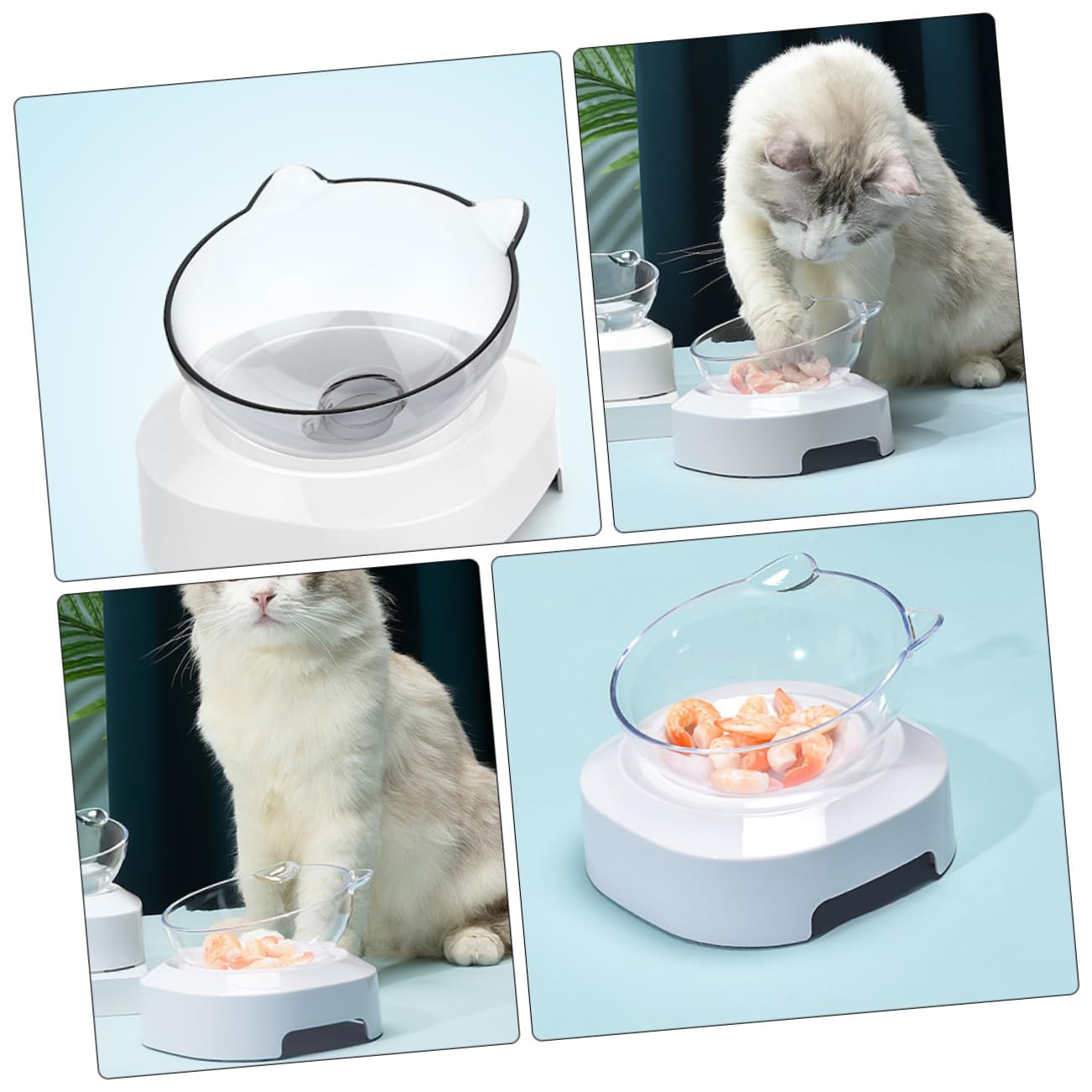 ibasenice 1Pc Pet Feeder Bowl for Cats Drinking Water Food Bowl Unique Neck Protection Design Stable Pet Food Container