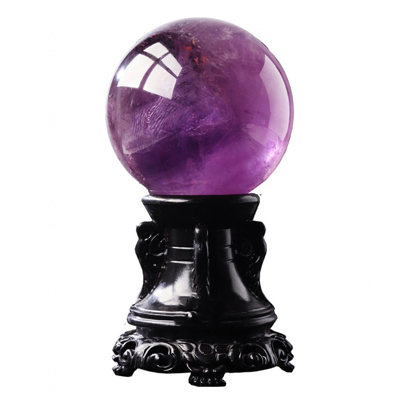AARTERZZA Amethyst Crystal Sphere, Rare Purple Power Stone Ball for, Scrying, Feng Shui, Hand-Made, ball-60mm