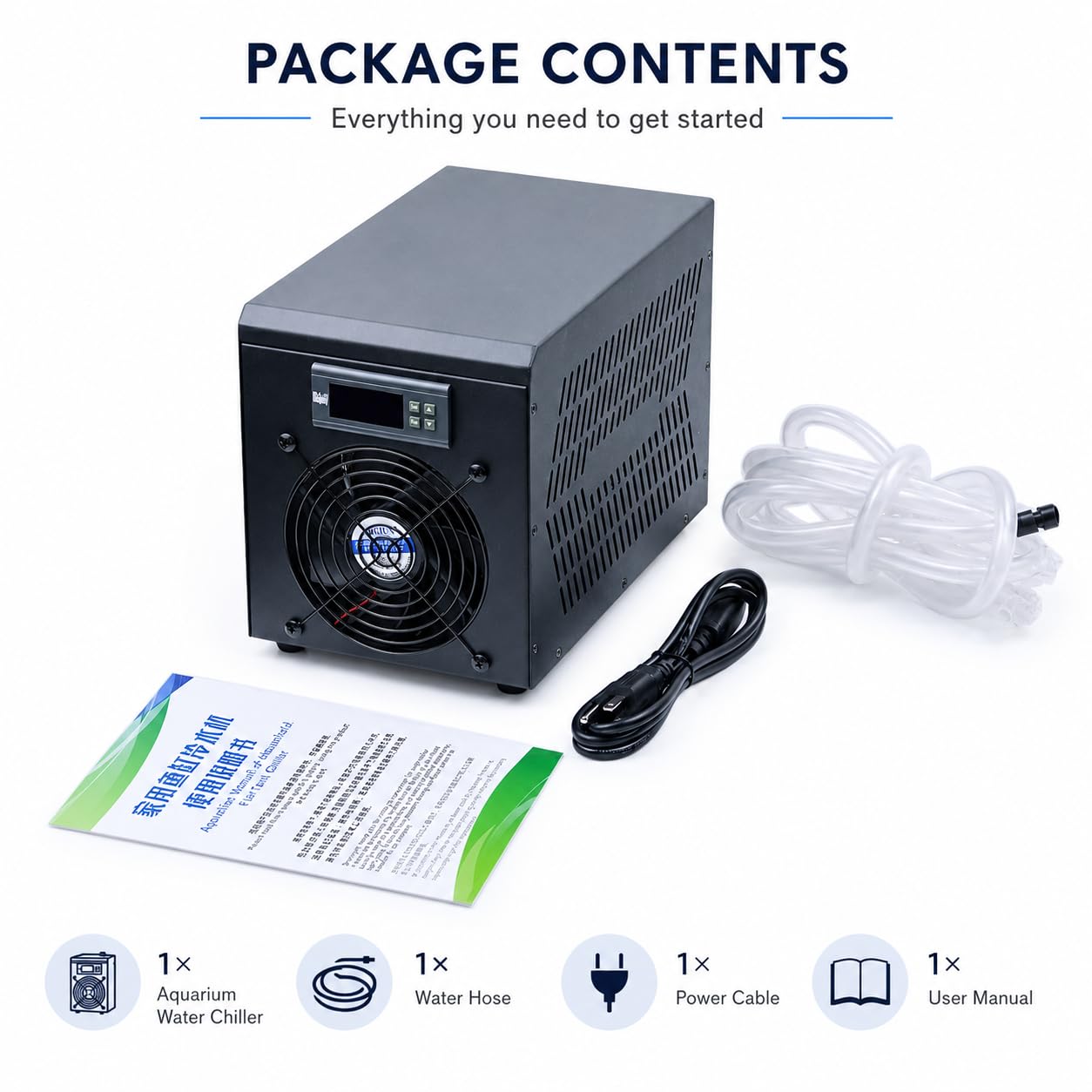 180W Aquarium Wasserkühler & Heizung, Temperaturregelung 10-40°C für Aquarien bis 60L, ideal für DIY-Projekte, effizientes Kühl- und Heizsystem