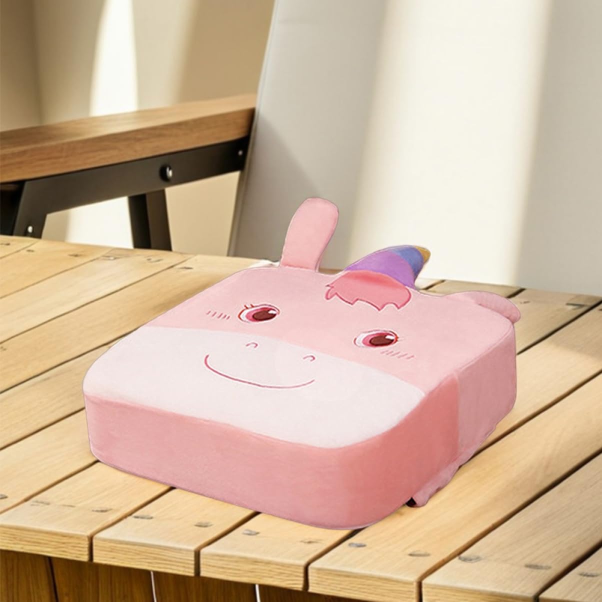 COLLBATH Seggio Rialzato per Sedia da Pranzo in Cotone, Cuscino Antiscivolo per Bambini e Studenti, Facile da Pulire, per Casa e Scuola