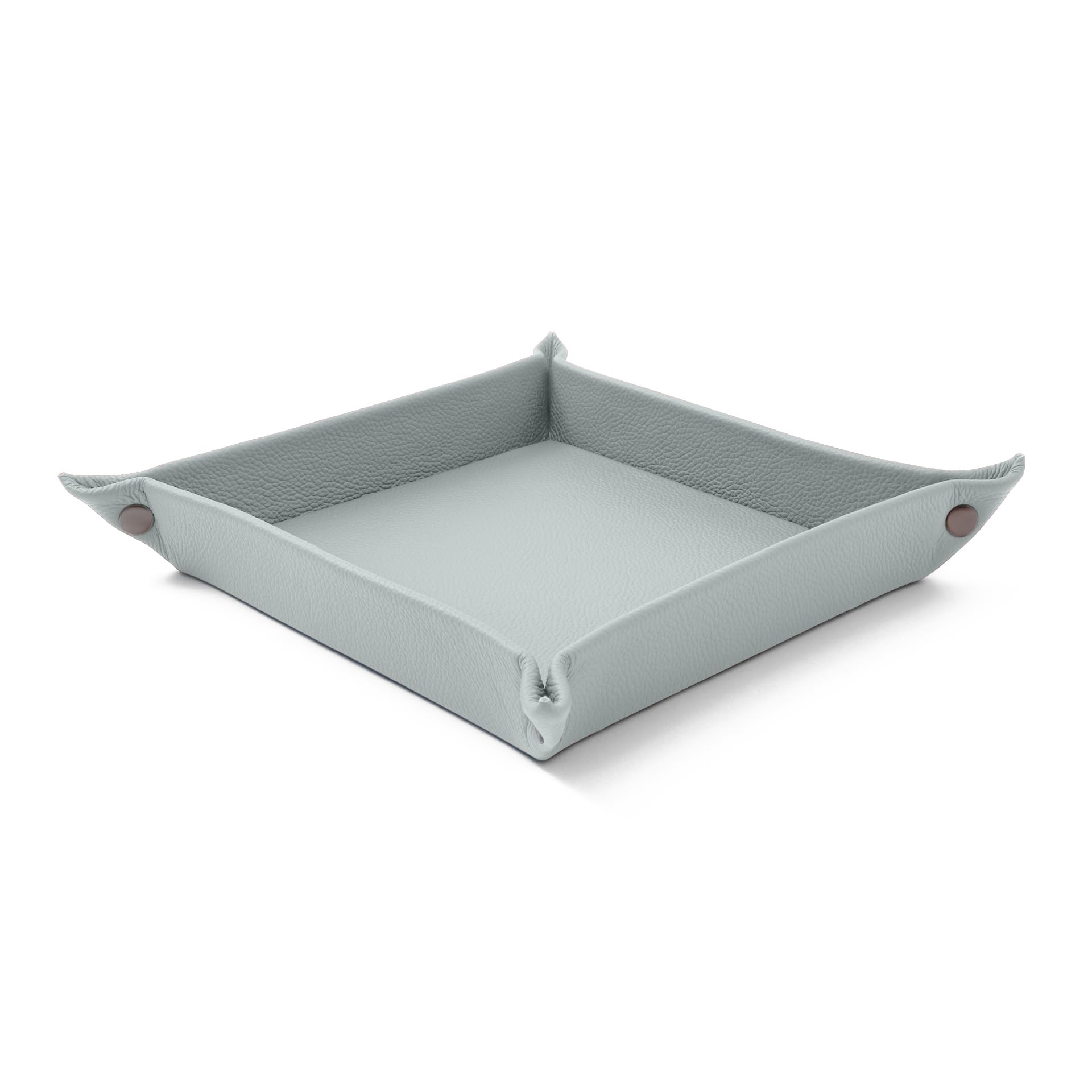 Eglooh - Iris - Nowoczesny design z prawdziwej skóry lodowej - organizer na biurko, taca na klucze, monety, biżuteria - 18 x 18 cm - Wyprodukowano we Włoszech