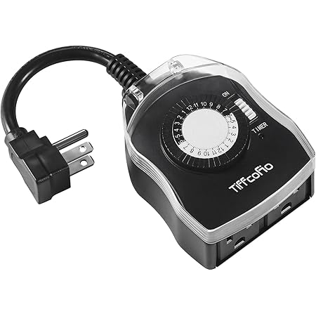 BN-LINK Compact Outdoor Mechanical 24 Hour Programmable Dual Outlet ...