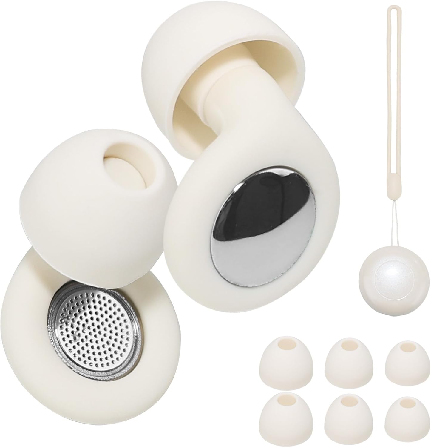 Adhiper Silicone Ear Plugs for Noise Reduction 35dB, Reusable with 4 Pairs of Tips and Small Box for Sleep and Work