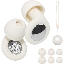 Adhiper Ear Plugs for Noise Reduction 35db Ear Protection, Silicone Reusable Earplugs with 4 Pairs Ear Tips & Small Box for Sleep, Concerts, Work, Study - Skin