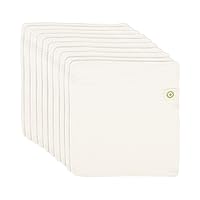 Vista 1 de Toallitas reutilizables de algodón orgánico para bebé - Paquete de 10, lavables, sin blanquear, sin teñir, totalmente naturales, libres de tóxicos