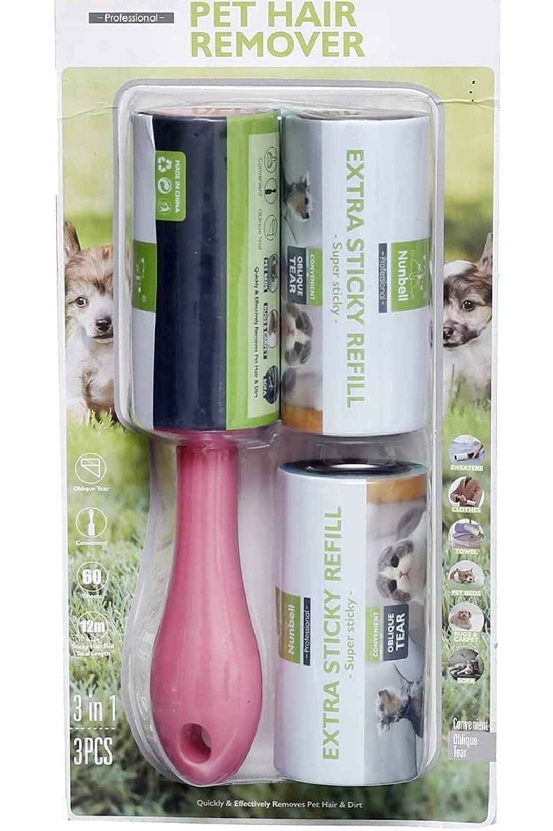 Petlicious & More® Lint Roller with Cover 60 Sheet & 2 Refills 60 Sheets Each for Dog Hair Removal, Dust Free Clothes & Furniture (B0824WB3CV) Amazon Price History, Amazon Price Tracker