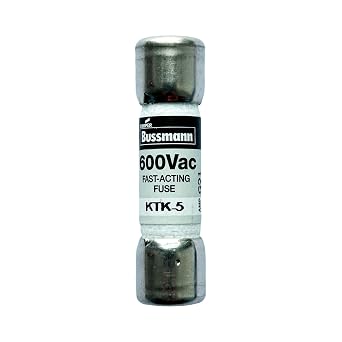 New OEM KTK-5 KTK-5A 600Vac Fast Acting Fuse, Pack of 10
