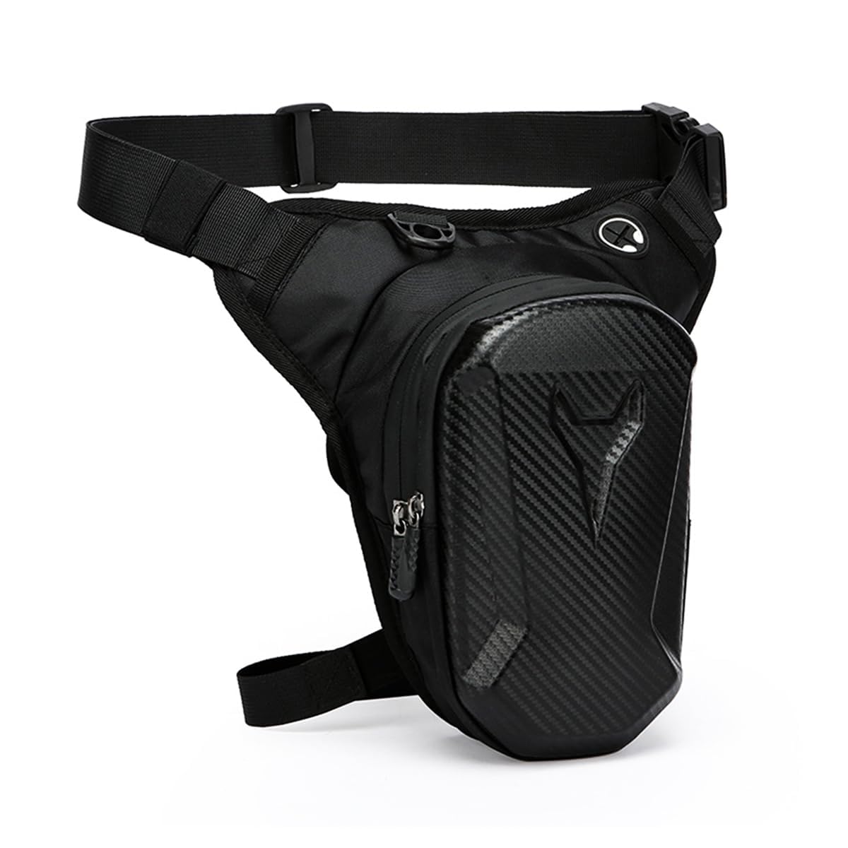 Linist Motorcycle Waist Drop Leg Bag – Waterproof Hard Shell Storage Bag with Double Zipper, Multi-Pocket Outdoor Riding Thigh Bag for Cycling, Hiking, Camping, Travel (8731-1)-image-5
