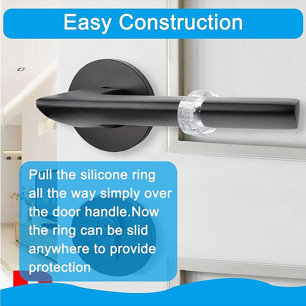 Fermaporte In PVC Trasparente - 6 Pezzi Per Proteggere Pareti E Mobili Dalle Maniglie - Foto 5