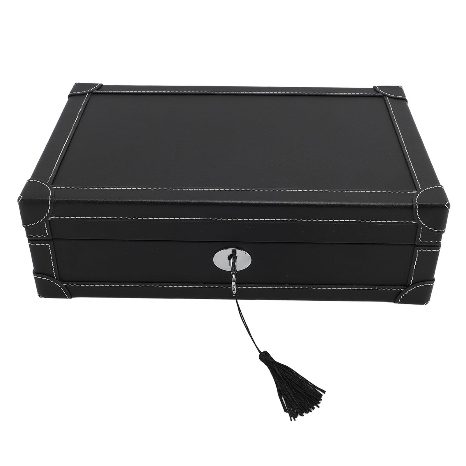 Scatola Porta Orologi in Pelle PU 10 Slot con Interno Morbido Antigraffio per Esposizione e Organizzazione di Orologi e Gioielli (Nera)