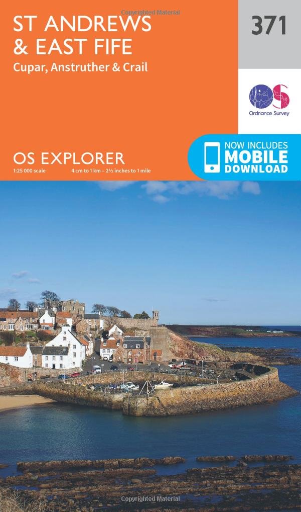 St Andrews & East Fife Map | Cupar, Anstruther & Crail | Ordnance Survey | OS Explorer Map 371 | Scotland | Walks | Hiking | Maps | Adventure