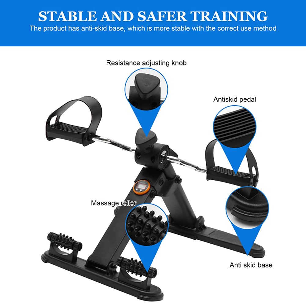 Cyclette, Bicicletta per Il Fitness, Mini Cyclette per Fitness Indoor Tapis roulant per Riabilitazione Verticale Bicicletta per Ciclismo Stepper Leg Pedal Trainer