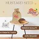 JAIPUE MASALE Natural Black Mustard Seed (100 gm) with Jute Bag | Whole Rai Seeds/kali Sarson | Sabut Kala Sarso Dana Black Mustard | Fresh Kalli Sasive Indian Whole Spices with Jute Bag gallery image