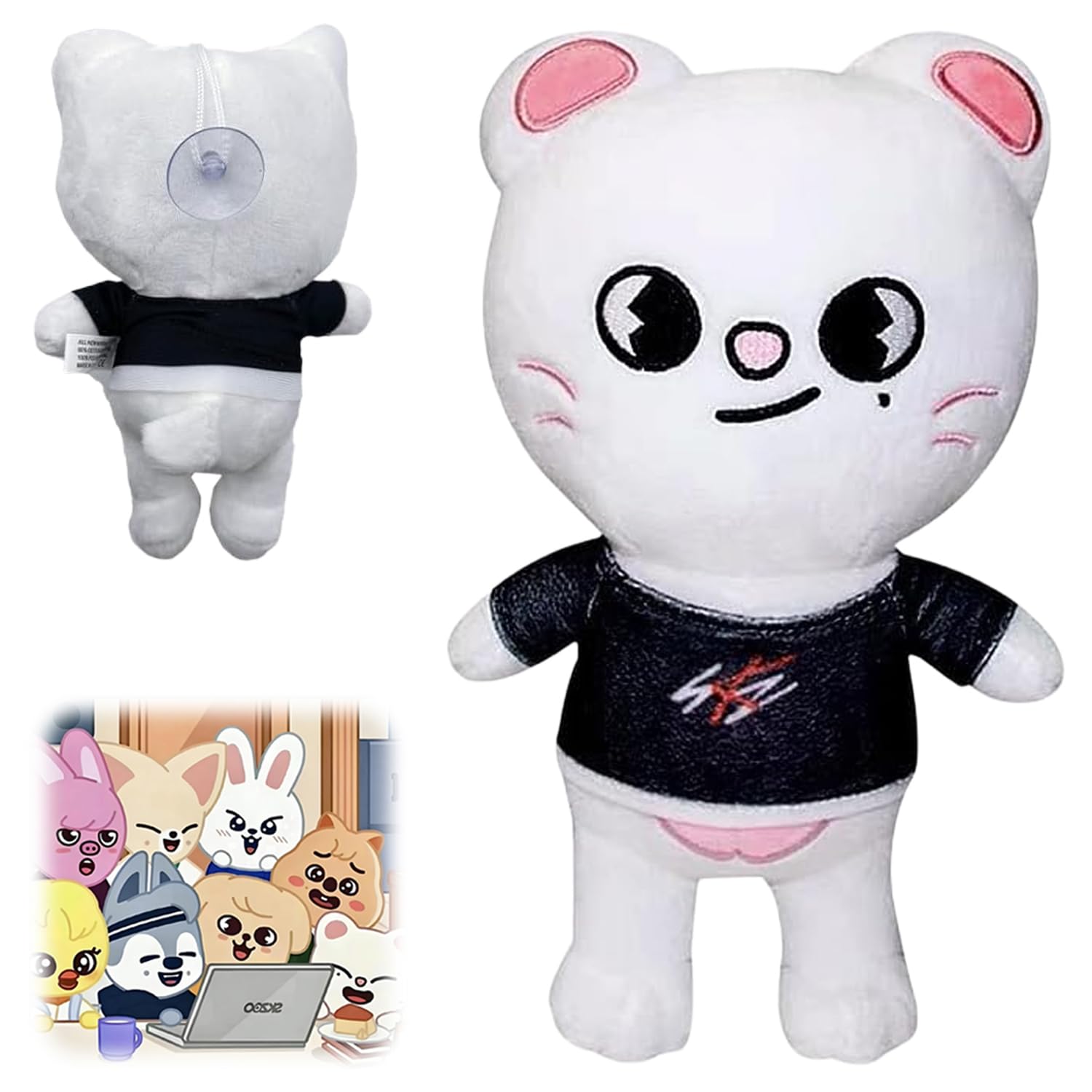 WELLXUNK Skzoo Soft Toy, Skzoo Plush Toy, Stray Kids Doll Plush, Cute Cartoon Anime Stuffed Animal, Birthday Gifts for Kids, Halloween, Christmas