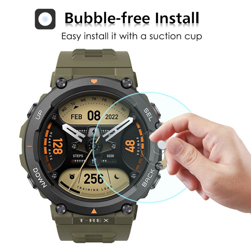 Custodia Per Amazfit T-Rex 3 - Cover In Silicone Morbido Con Vetro Temperato 9H, Protezione Antiurto, Nero - Foto 7