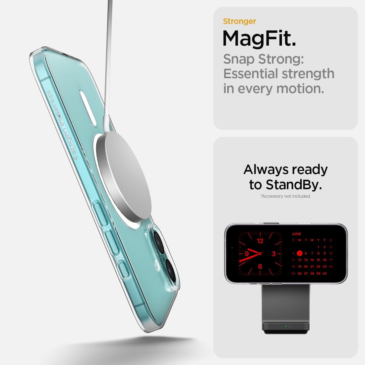 Spigen Essential Clear Crystal MagFit Case for iPhone 16, Clear White — Amazon image 7