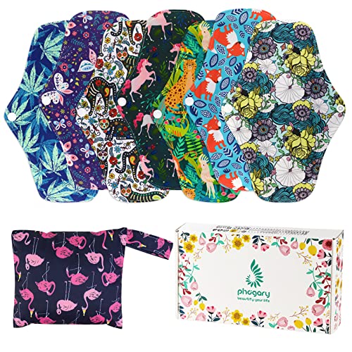 Reusable Menstrual Pads Set with Wet Bag