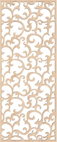 Miniatura 2 de 9 38 pulgadas de ancho x 24 38 pulgadas de alto x 14 pulgadas de alto, paneles de pared de madera de calado decorativo de trigo, roble rojo